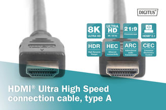 Mynd af HDMI Ultra kapall 8K m/etherneti 3m