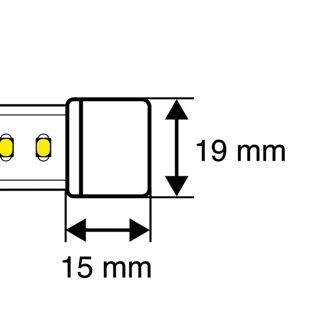 Mynd af Endahlíf f/230V LED-borða IP65